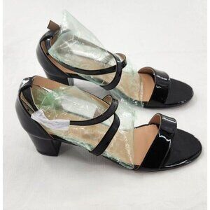 Vigilia Womens Black Patent Fashion Heels Size 10